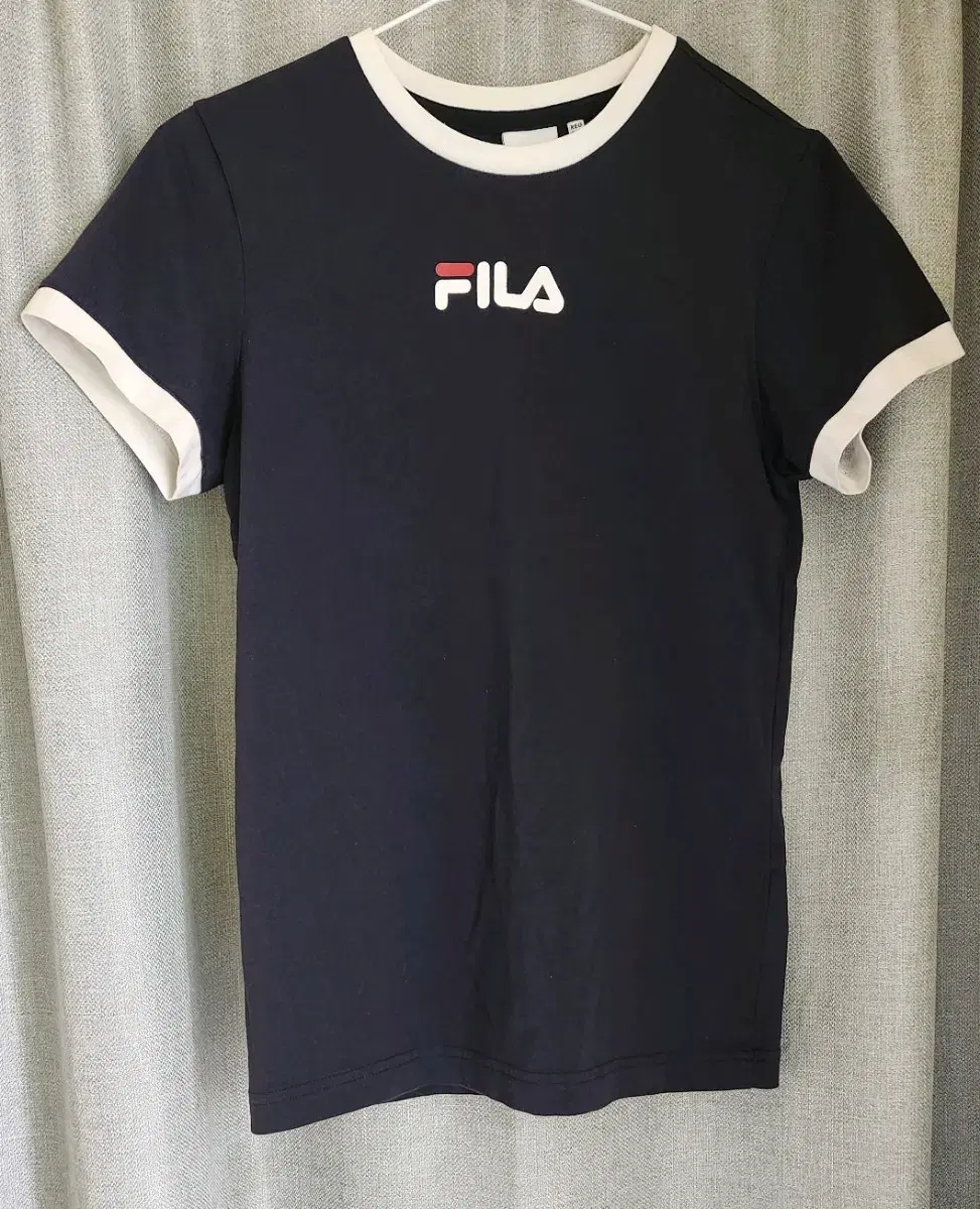 XS85 Fila Navy Fitted Cotton Span Tee