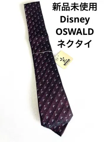 미사용 새상품 OSWALD 디즈니 넥타이 와인 컬러
