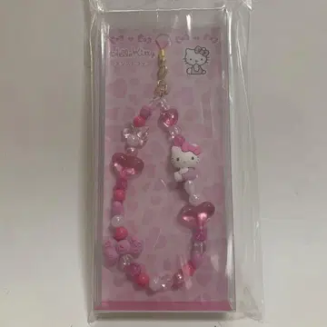 키티 폰트 스트랩 핑크