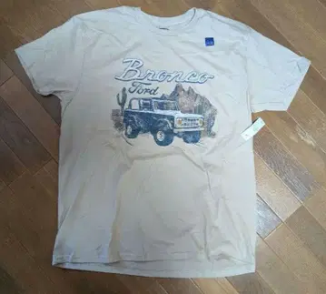 Bronco Ford 티셔츠 베이지 XL 아메카지 미국차 브롱코 4WD