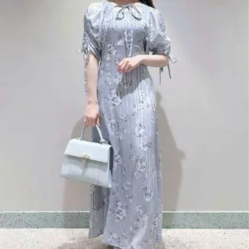 snidel 스나이델 볼레로 프린트 원피스 블루 S 꽃무늬