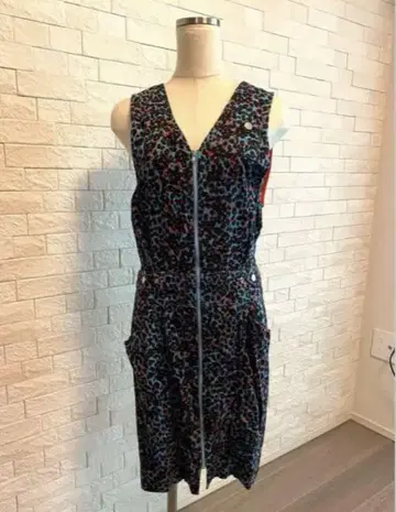 PaulSmith 레오파드 무늬 슬리브리스 원피스