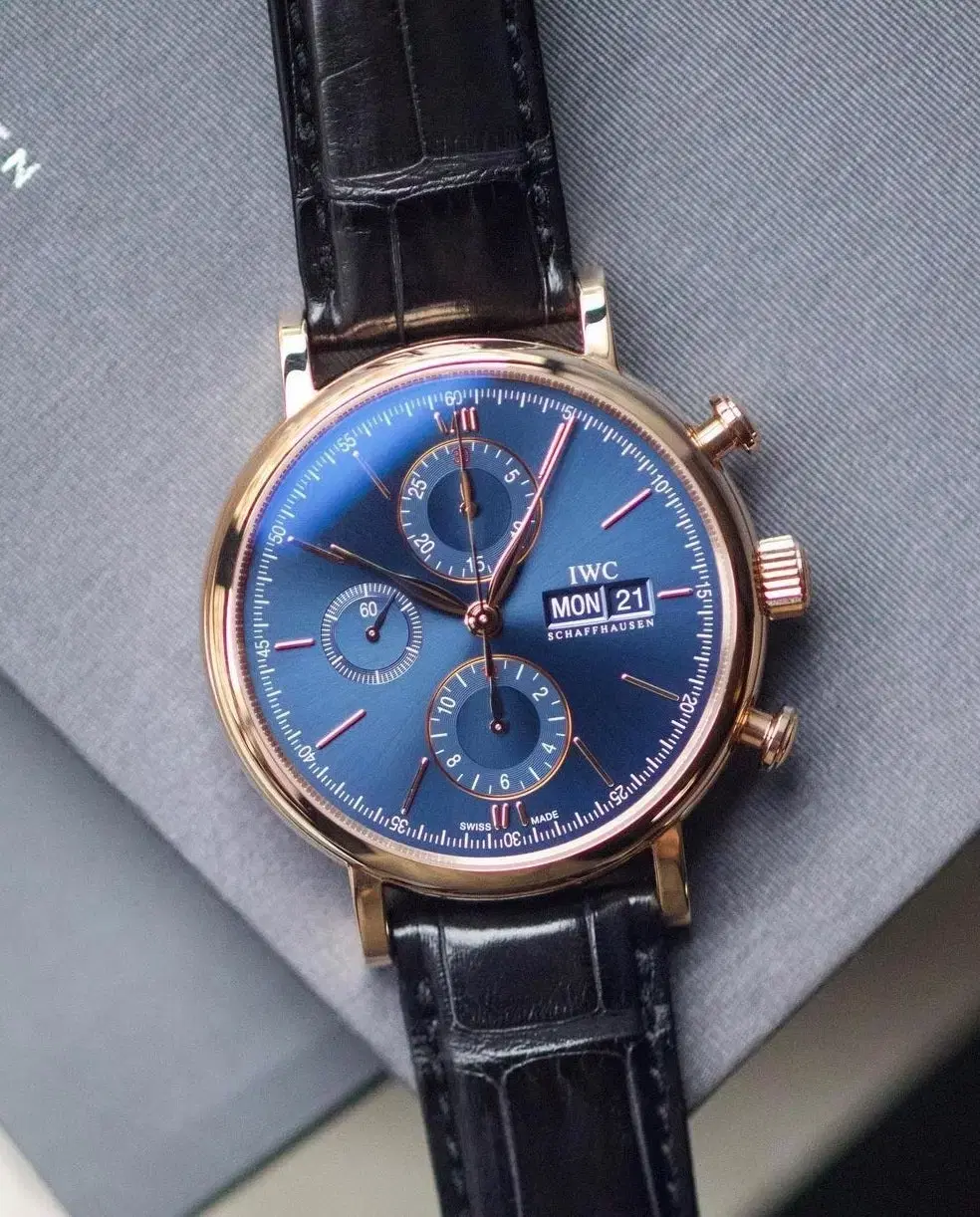 IWC 포르토피노 18K 로즈골드 청판 금통 (포르투기즈 포르투기저 x