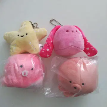 봉제 인형 세트  불가사리, 문어, 오징어