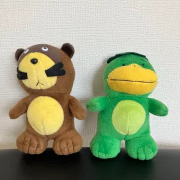 DC 카드 캐릭터 너구리와 카파 봉제 인형 세트