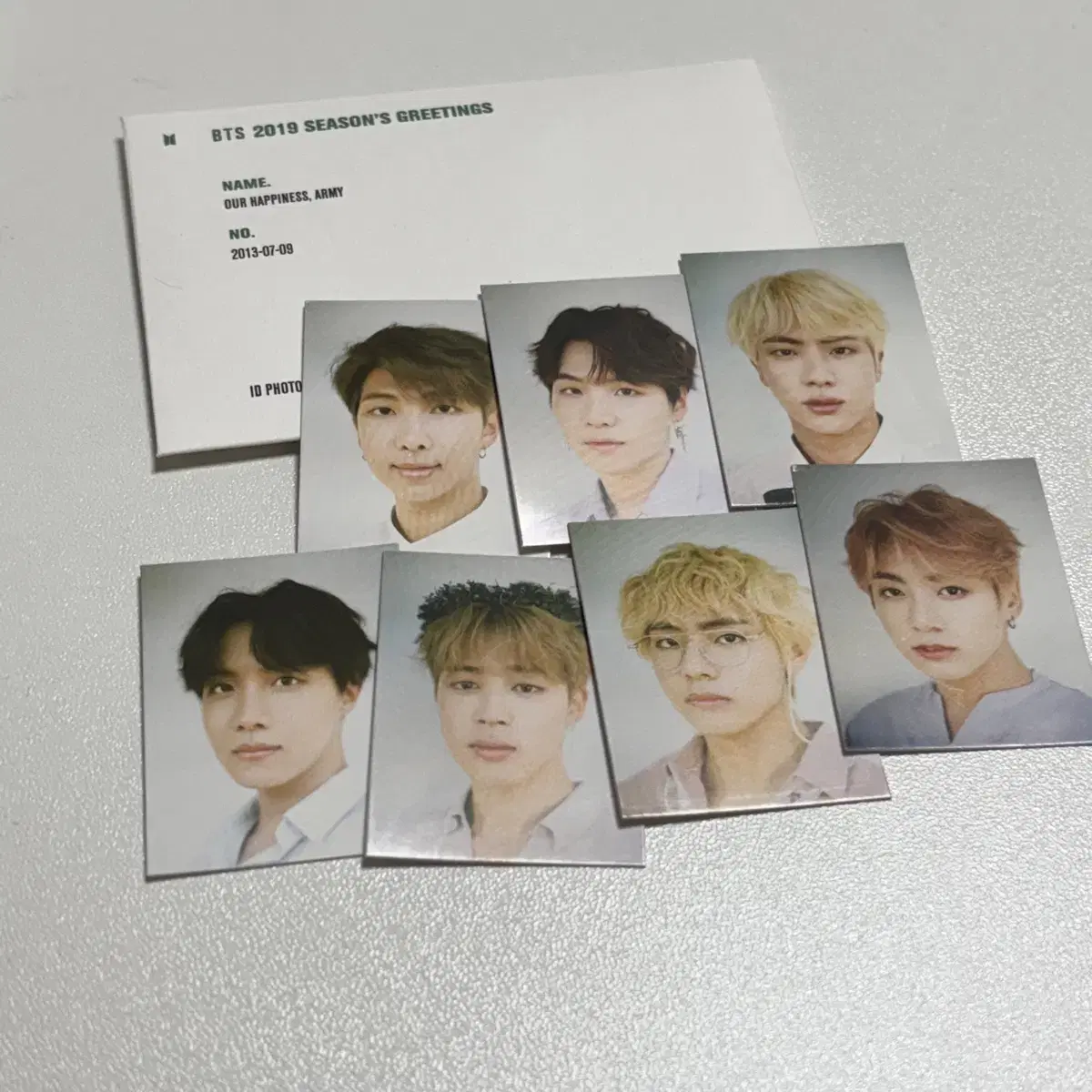 방탄 BTS 2019 시즌그리팅 시그 증명사진 증사 양도