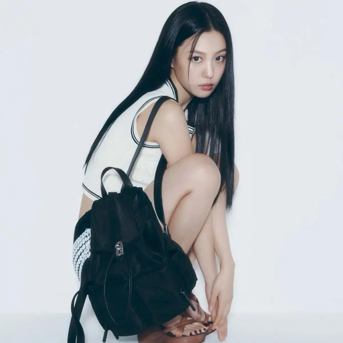 분크 헤이 더블 포켓 백팩 미듐 새상품 판매합니다