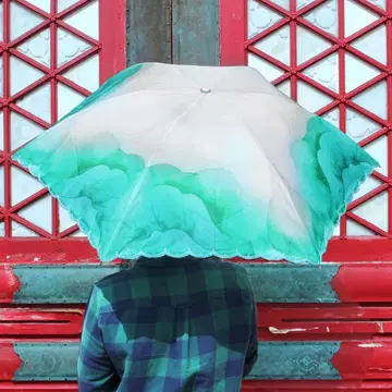 청옥 배추 우산, 양산, 우천 겸용, 국립 고궁 박물관