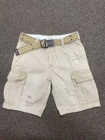 아베크롬비 카고 하프 팬츠 31인치 벨트 포함