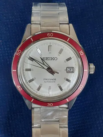 빨간색 베젤의 SEIKO 프레시지 srph93j1 자동 감기