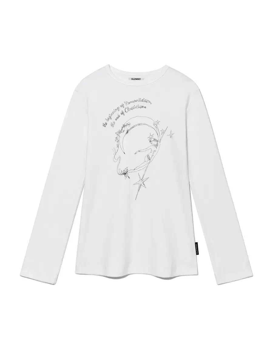 Glowny 3/4 Guardian Angel Print Tee
