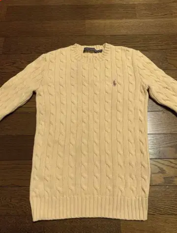 RALPH LAUREN 케이블 니트 스웨터 S