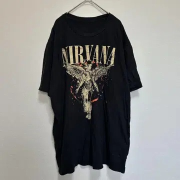 nirvana 닐바나 Galaxy In Uter 반팔 티셔츠 L 블랙