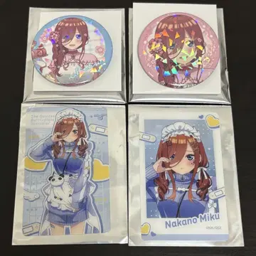 나카노 미쿠 5등분의 신부 벚꽃 애프터눈 티 캔뱃지 클리어 카드
