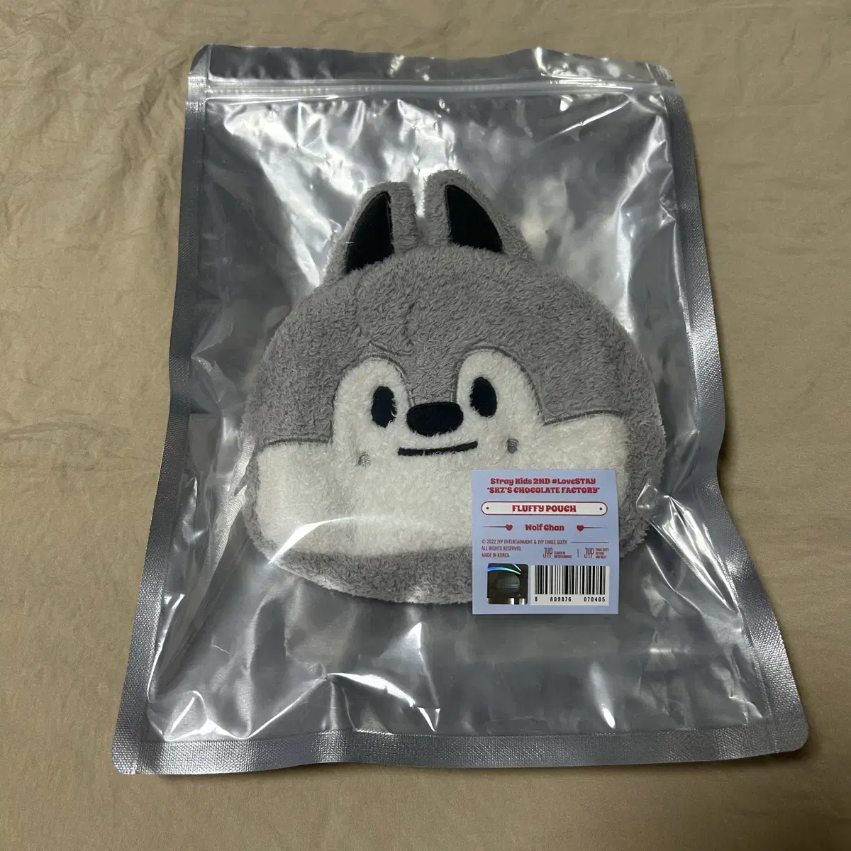 Skzoo Straykids Wolfchan Fluffy Pouch