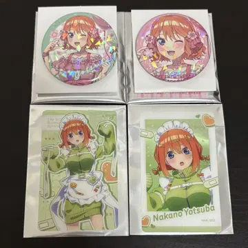 나카노 요네 네잎 5등분의 신부 벚꽃 애프터눈 티 캔뱃지 클리어 카드