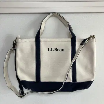새상품 L.L.Bean 엘엘빈 2way 토트백 네이비 지퍼 탑