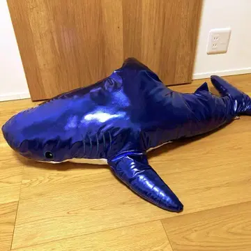 MEGA SHARK 메탈릭 블루 봉제 인형