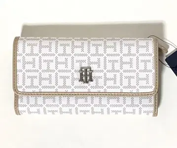 새상품 Tommy Hilfiger 타미힐피거 장지갑 3단 폴더형 베이지