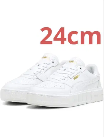 새상품 푸마 스니커즈 통굽 CALI 코트 가죽 우먼 24cm