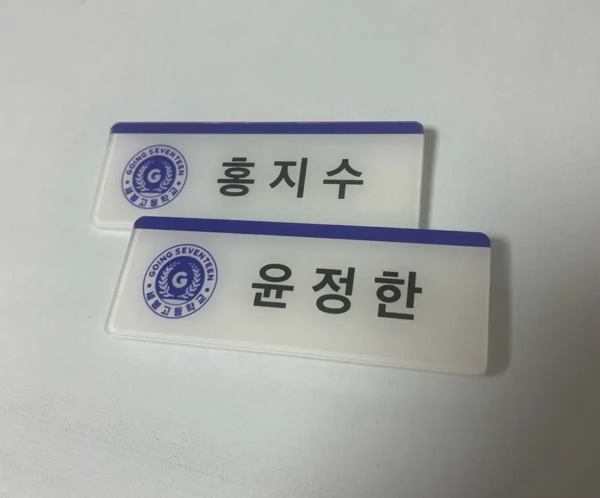 세븐틴 비공굿 명찰 윤정한 홍지수