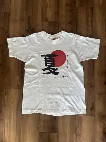 90년대 USA제 차이나타운 샌프란시스코 티셔츠 한자 빈티지