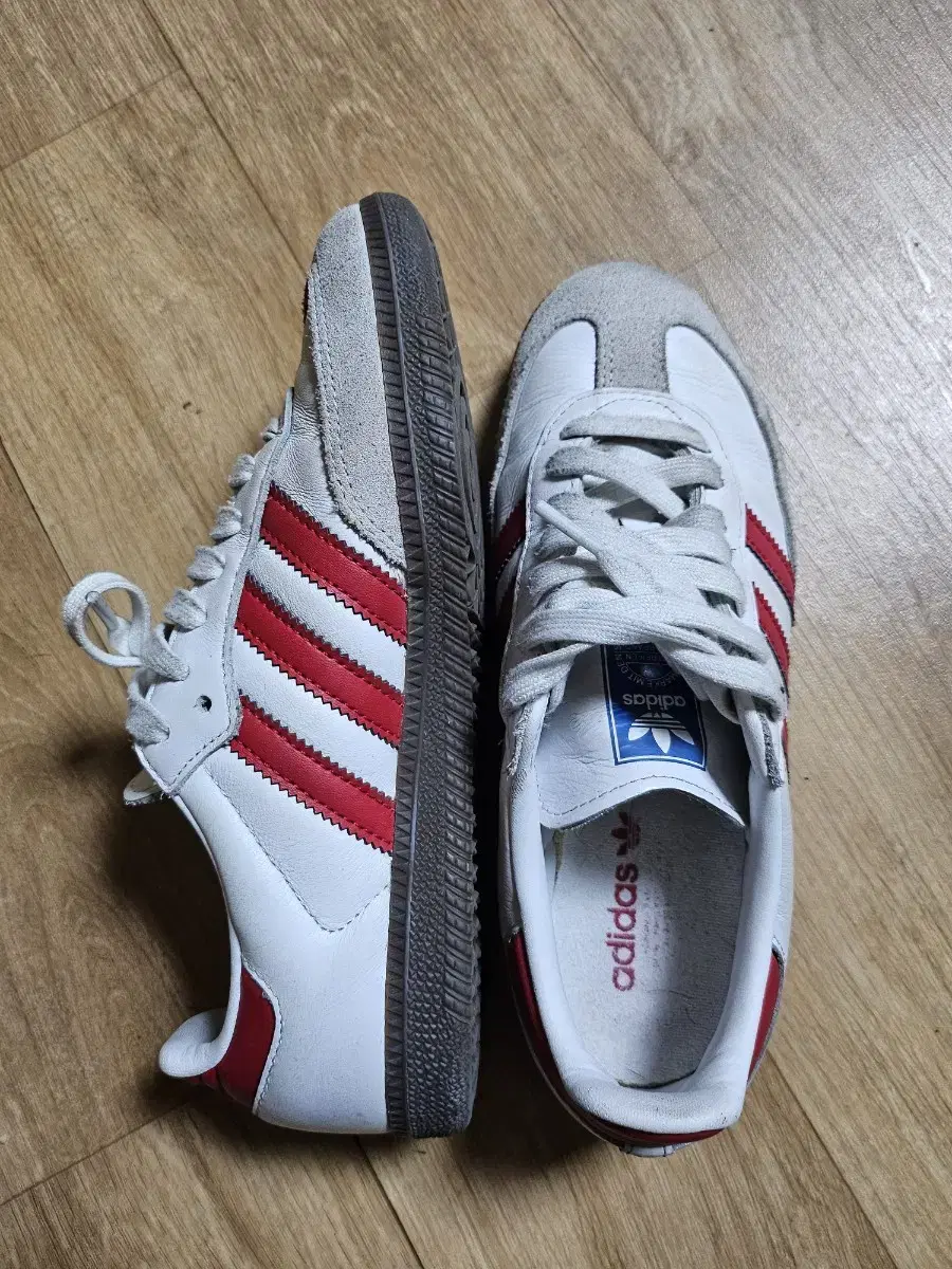 아디다스 삼바 흰빨 235