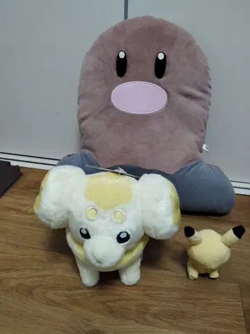 포켓몬 봉제 인형 피카츄 파피모치 디그다