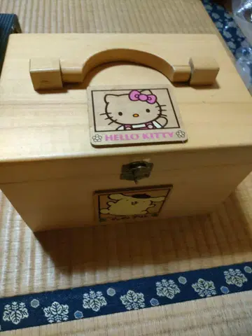 산리오 나무 상자 수납 상자