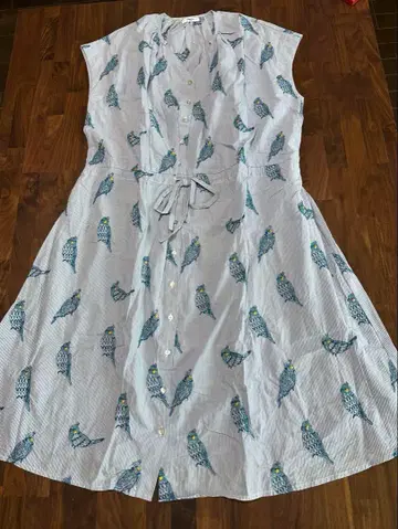 마블슈드 marble sud 작은 새 오카메인코 원피스 자수