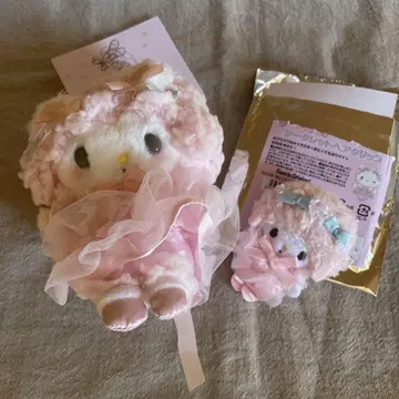 흰 고양이 발레리나 마스코트 참 헤어 클립 마이 스위트 피아노 2종