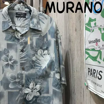 MURANO 무라노 실크 알로하 셔츠 XL 구제 의류 (1673)