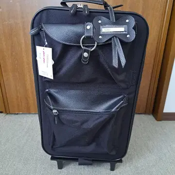 블랙 나일론 가죽 캐리어 케이스 중형