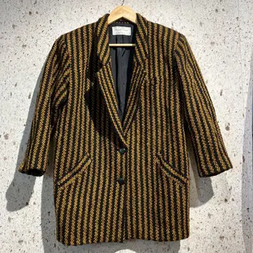 80s HANAI YUKIKO 스트라이프 패턴 자켓 빈티지