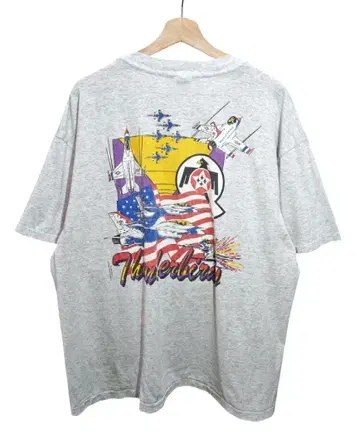 90년대 HANES Thunderbirds 미 공군 곡예 비행 팀 티셔츠