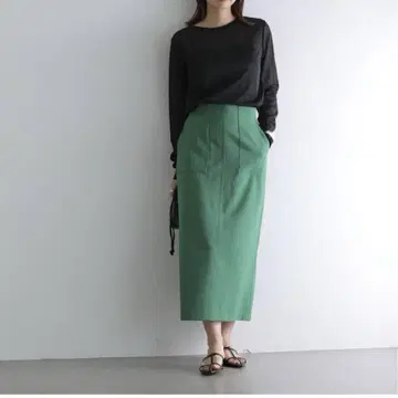 (새상품급) 린넨 타이트 스커트