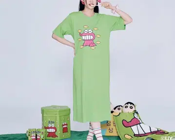 짱구는 못말려(크레용 신짱) 초코비 와니야마 씨 원피스 룸웨어 파자마