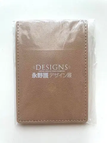 나가노 마모루 디자인 전 가죽 느낌의 2포켓 패스 케이스 (베이지)