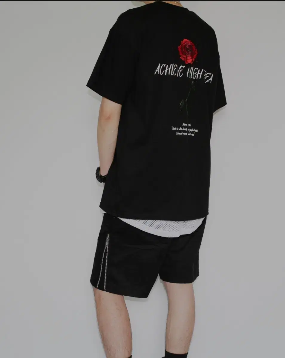ACHA Rose Embroidery Vahn-Sleeve Short Sleeve L _ Men's