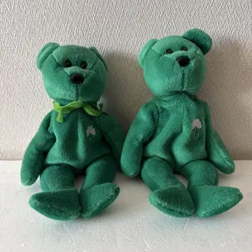 그린 컬러 봉제 인형 곰 2개