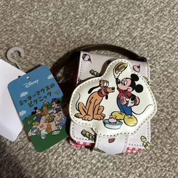 시마무라, 디즈니 미키마우스 피크닉 거울이 달린 파우치 미사용 새상품.