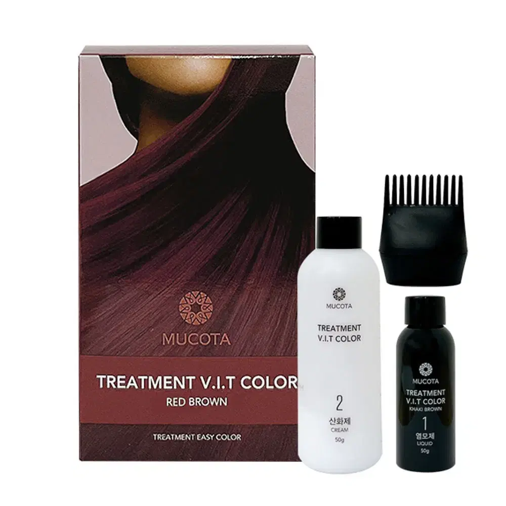 Mucota Hair Color Treatment e.ji Color Red Brown 3ea