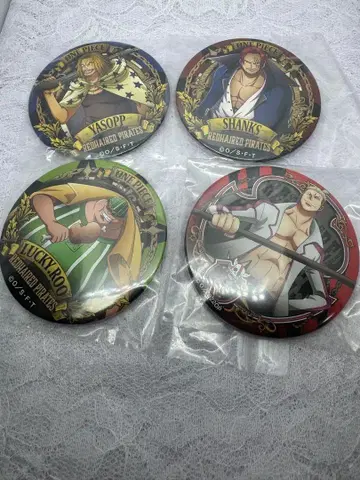 원피스 빨간 머리 해적단 캔뱃지 4개 세트