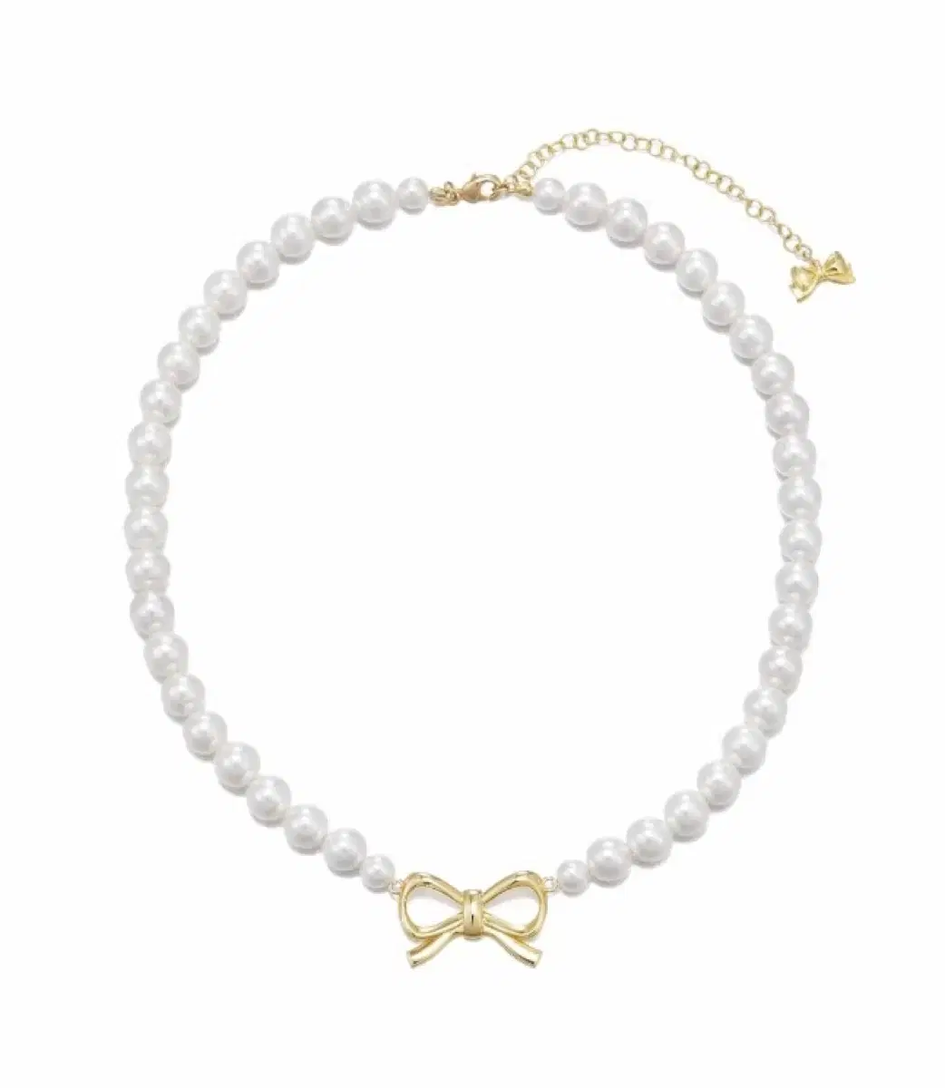 New product) Numbering Ribbon Pearl Necklace