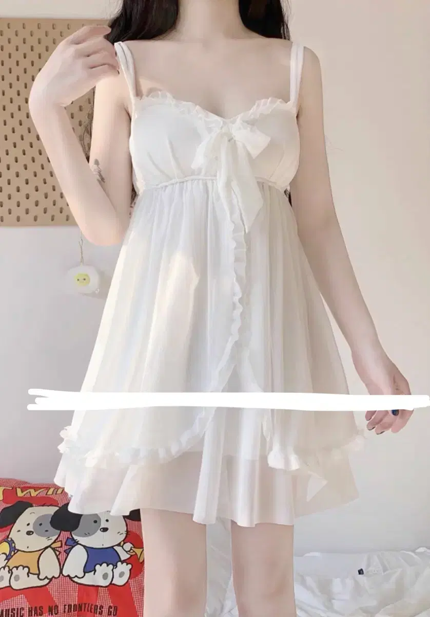 Costume Lingerie Slip Gown Sexy Cosplay Black White