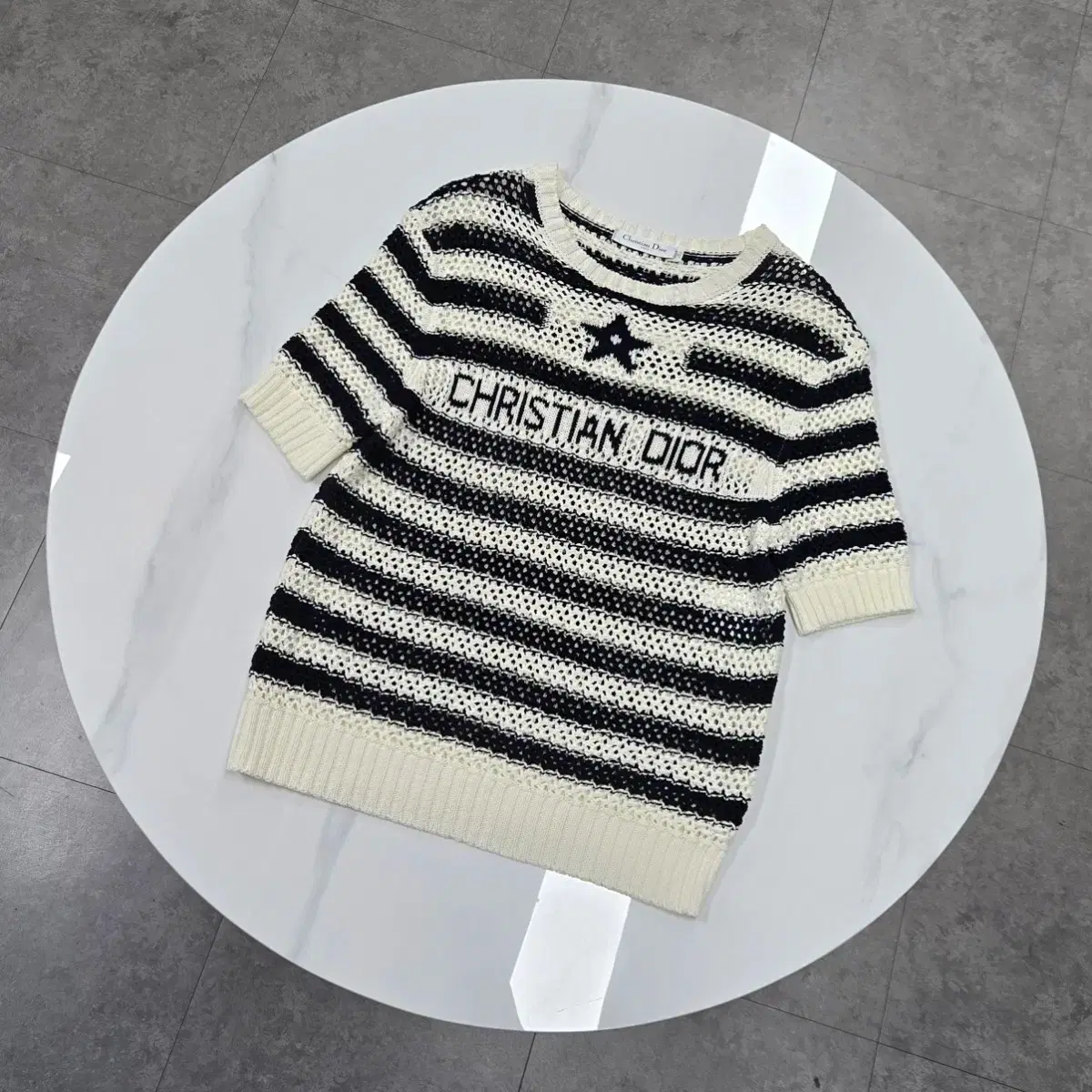 DIOR 디올 [Like New] Dior Marinière Short-Sleeve Sweater