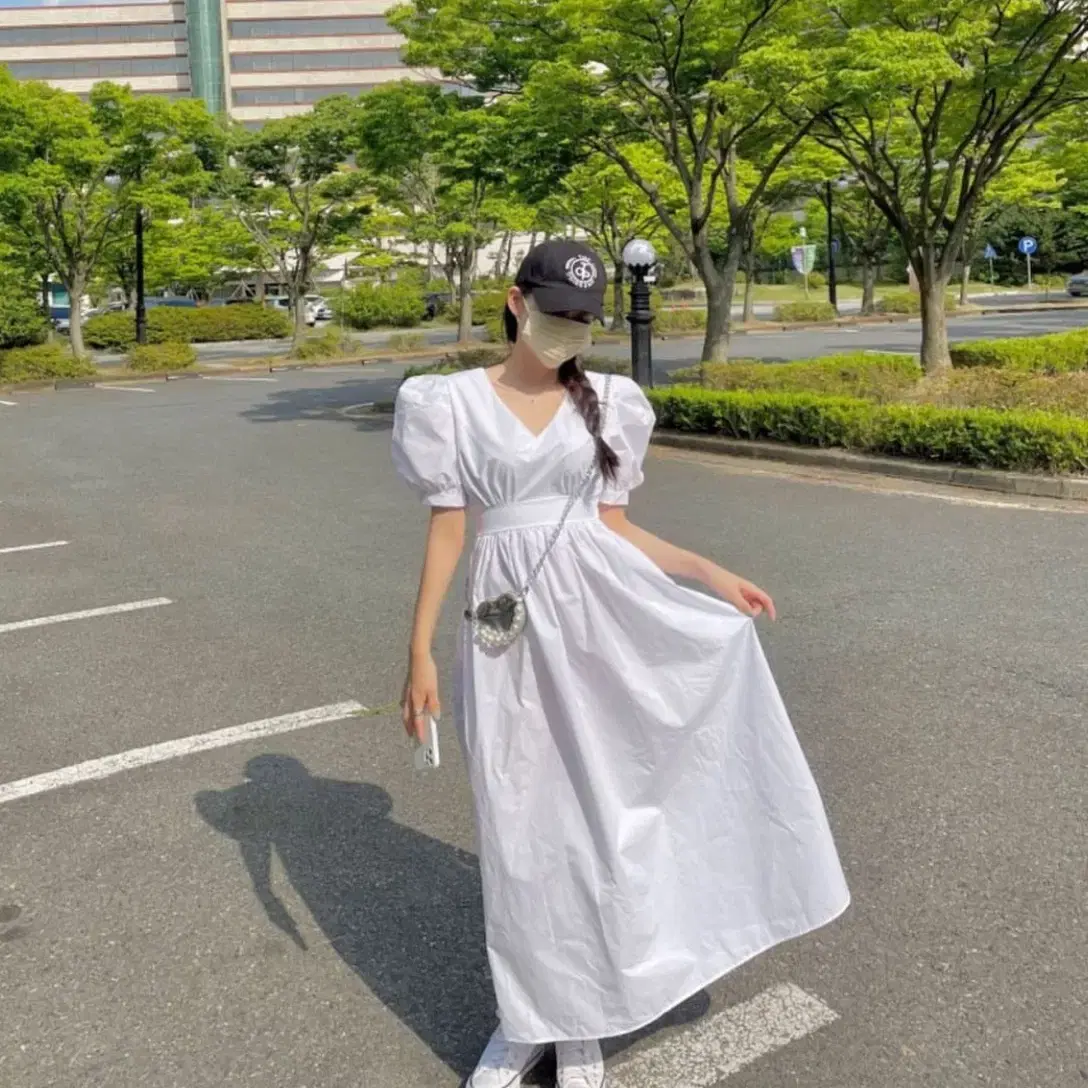 【韓国発】shirring pattern long one piece Shirring Pattern Onepiece on Bunjang Global Site.