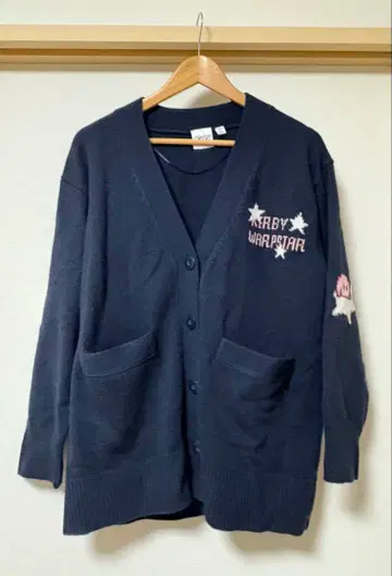 별의 커비 GU 오버 사이즈 가디건 Kirby S 사이즈 네이비