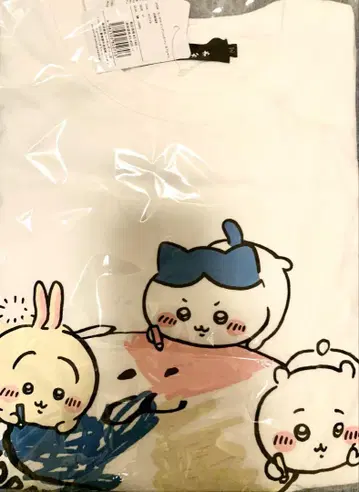 치이카와 (먼작귀) 빅 실루엣 그림 티셔츠 긴팔 상의