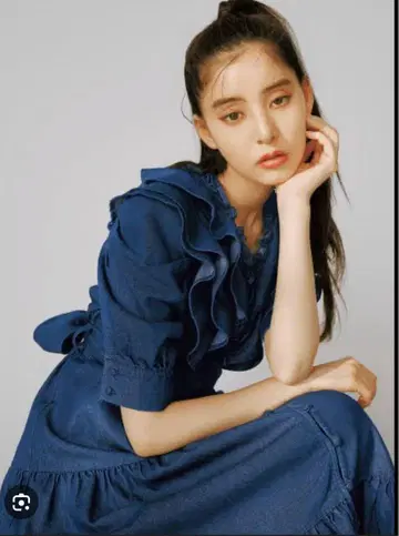 스나이델 신키 유코 콜라보 데님 롱 원피스 0